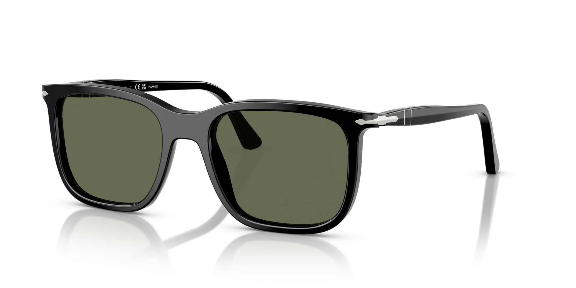 Persol PO3357S - Renzo with Black Frame and Green Lenses | Persol® US