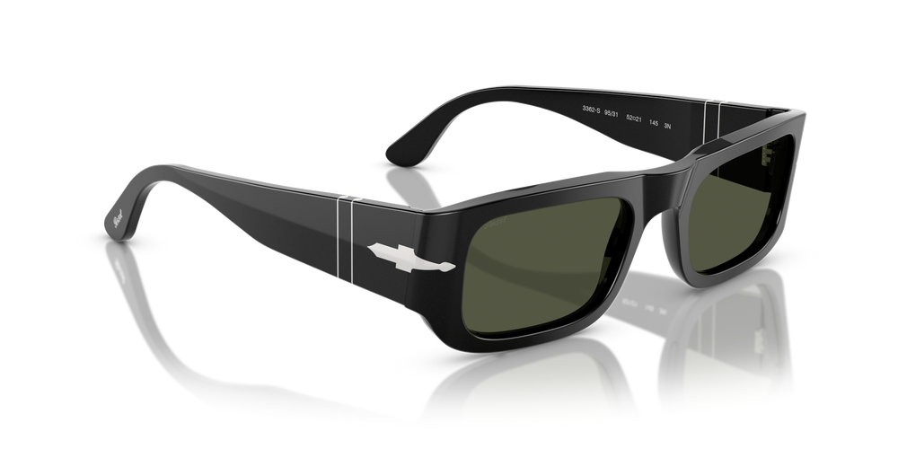 Persol PO3362S mit Schwarz Gestell und Grün Gläsern - Bild 3