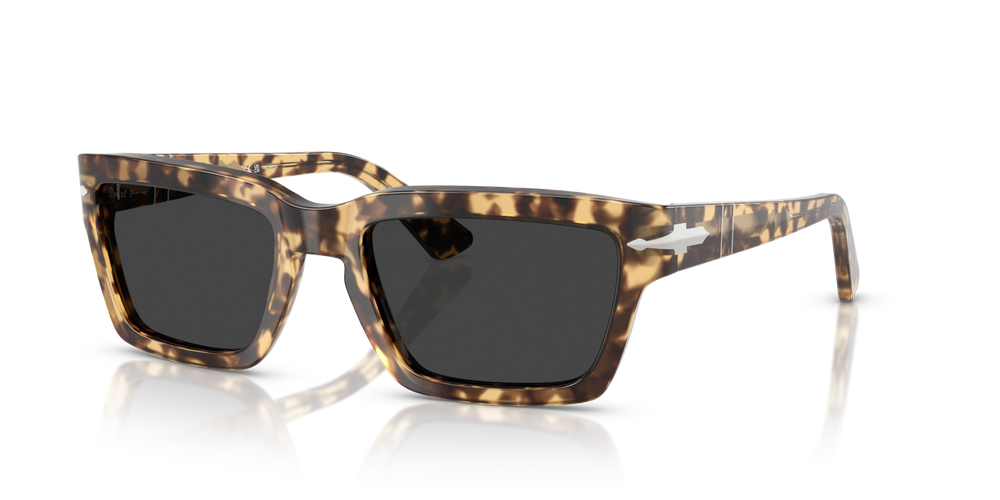 Persol PO3363S with Brown Beige Tortoise Frame and Black Lenses - Image 1