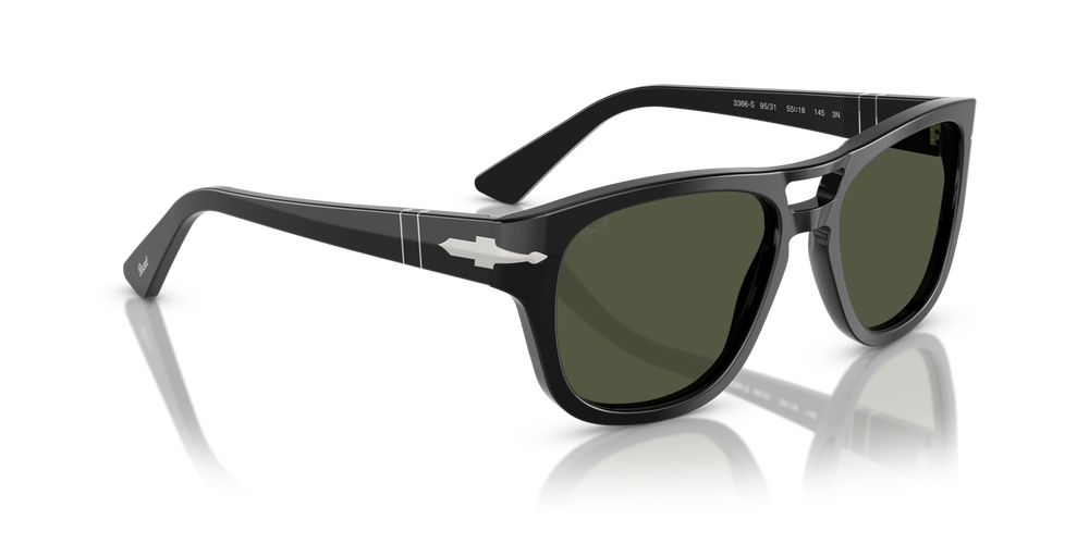 Persol PO3366S mit Schwarz Gestell und Grün Gläsern - Bild 3