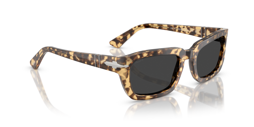 Persol PO3367S with Brown Beige Tortoise Frame and Black Lenses - Image 3