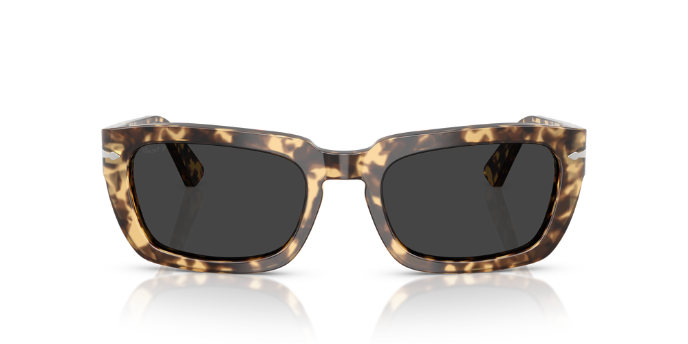 Persol PO3367S with Brown Beige Tortoise Frame and Black Lenses - Image 2
