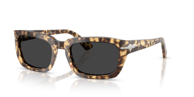 Persol PO3367S with Brown Beige Tortoise Frame and Black Lenses - Image 1