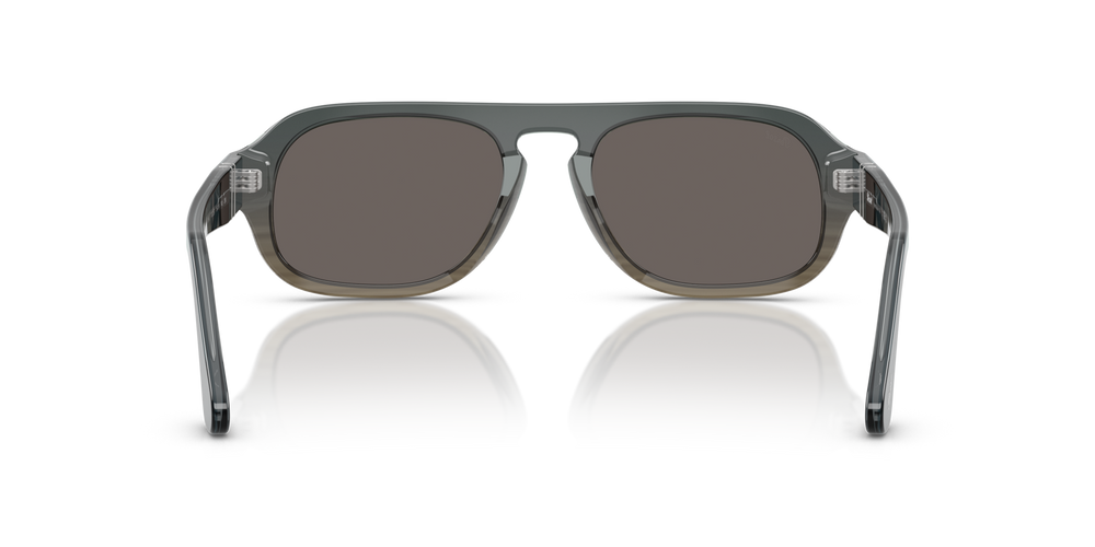 Persol PO3369S with Grey Striped Green Frame and Grey Lenses - Image 5