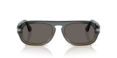 Persol PO3369S with Grey Striped Green Frame and Grey Lenses - Image 2