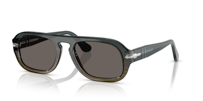 Persol PO3369S with Grey Striped Green Frame and Grey Lenses - Image 1