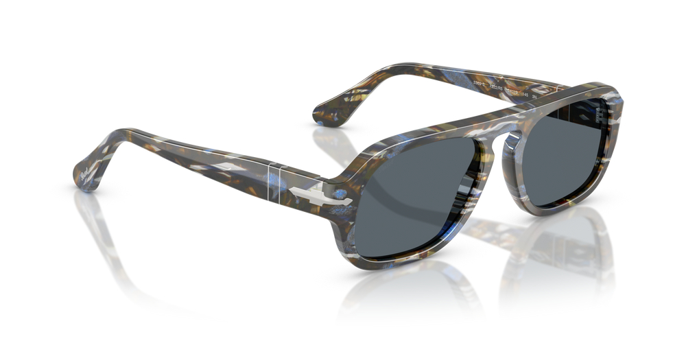 Persol PO3369S with Frost Grey/Nautical Blue Frame and Blue Lenses - Image 3