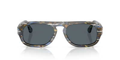 Persol PO3369S with Frost Grey/Nautical Blue Frame and Blue Lenses - Image 2