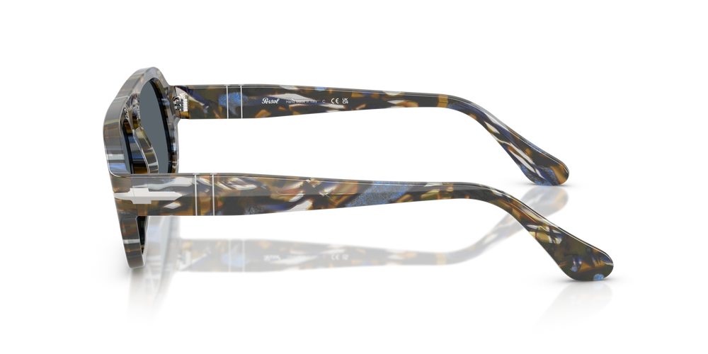 Persol PO3369S with Frost Grey/Nautical Blue Frame and Blue Lenses - Image 4