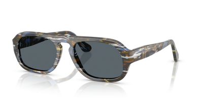 Persol PO3369S with Frost Grey/Nautical Blue Frame and Blue Lenses - Image 1