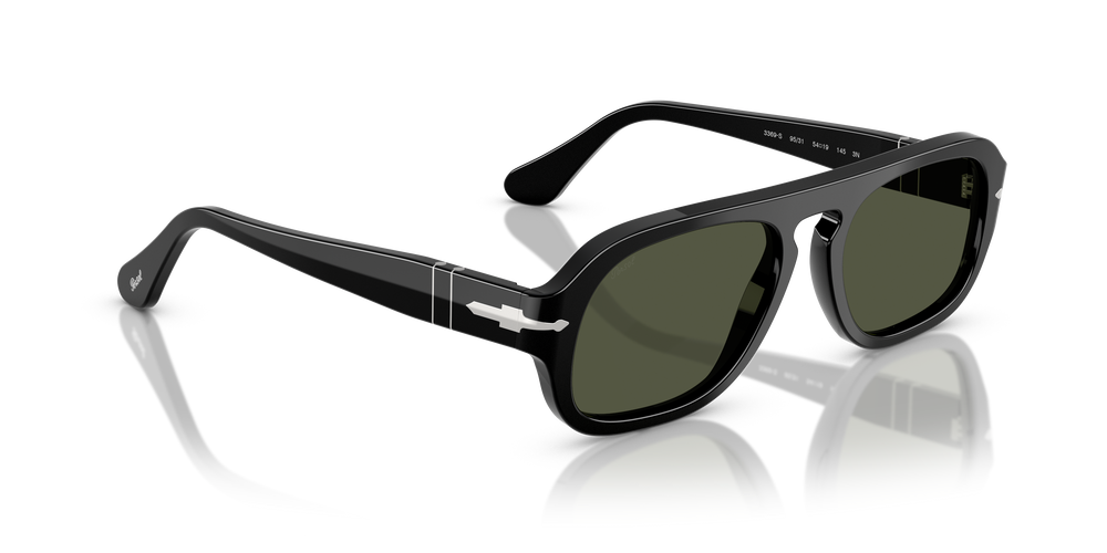 Persol PO3369S con Montatura Nero e Lenti Verde - Immagine 3