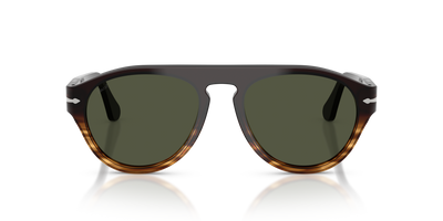 Persol PO3370S con Montatura Brown Striped Amber e Lenti Green - Immagine 2