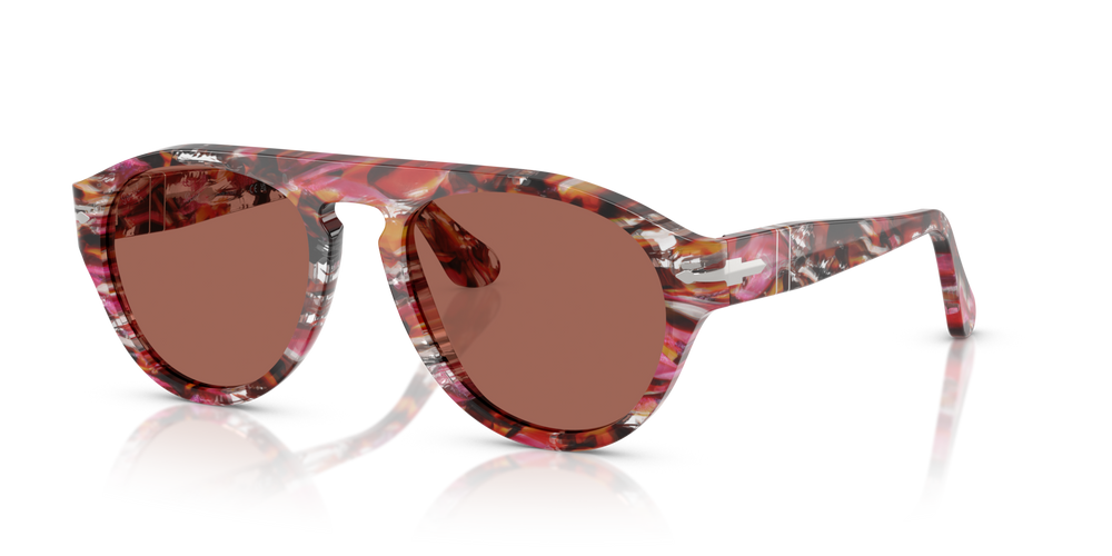 Persol PO3370S with Cyclamen/Khaki Frame and Brown Lenses - Image 1