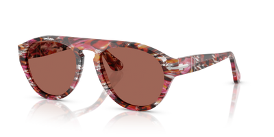 Persol PO3370S with Cyclamen/Khaki Frame and Brown Lenses - Image 1