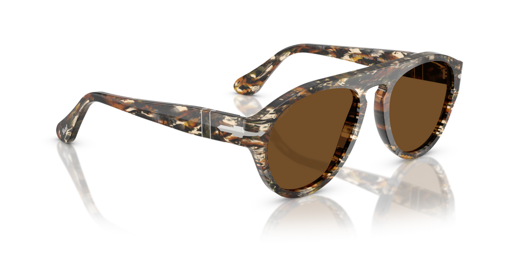 Persol PO3370S with Amber Brown/Pirate Black Frame and Brown Lenses - Image 3