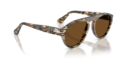 Persol PO3370S con Montura Marrón ámbar/negro pirata y Lentes Marrón - Imagen 3