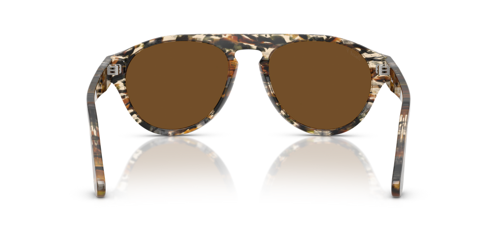 Persol PO3370S con Montura Marrón ámbar/negro pirata y Lentes Marrón - Imagen 5