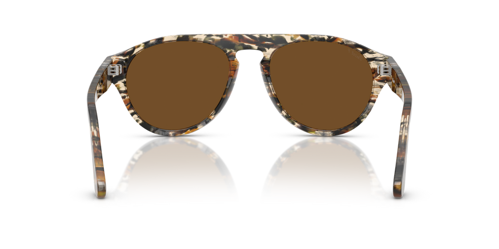 Persol PO3370S con Montura Marrón ámbar/negro pirata y Lentes Marrón - Imagen 5