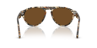 Persol PO3370S con Montura Marrón ámbar/negro pirata y Lentes Marrón - Imagen 5