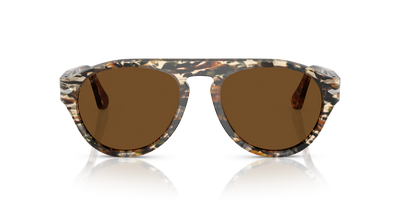 Persol PO3370S con Montura Marrón ámbar/negro pirata y Lentes Marrón - Imagen 2