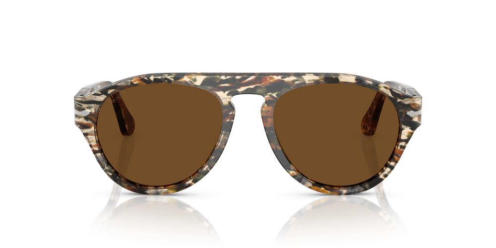 Persol PO3370S con Montatura Marrone ambrato/pirate black e Lenti Marrone - Immagine 2