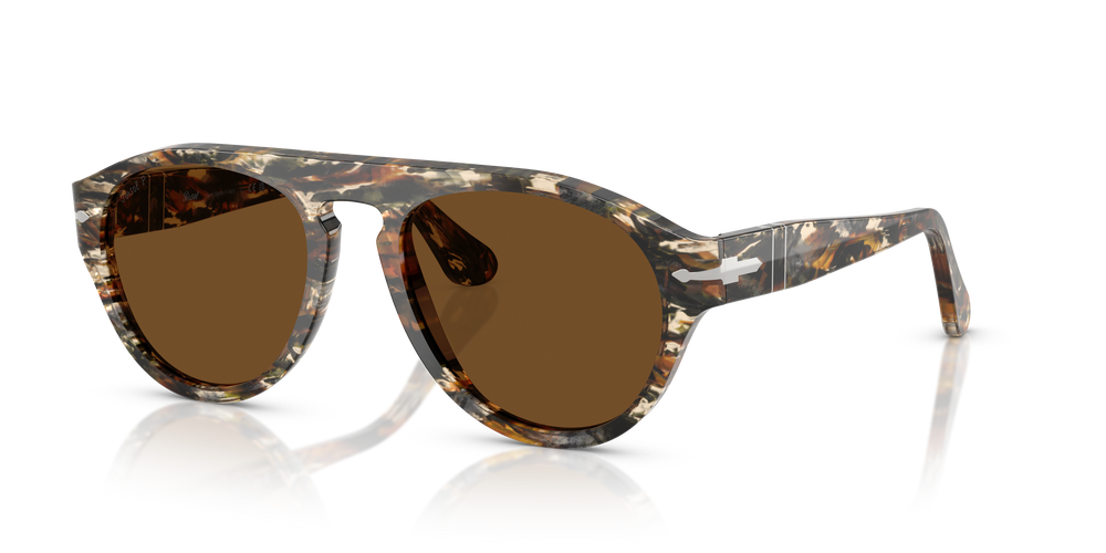 Persol PO3370S con Montatura Marrone ambrato/pirate black e Lenti Marrone - Immagine 1