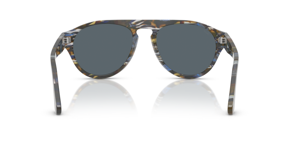 Persol PO3370S with Frost Grey/Nautical Blue Frame and Blue Lenses - Image 5