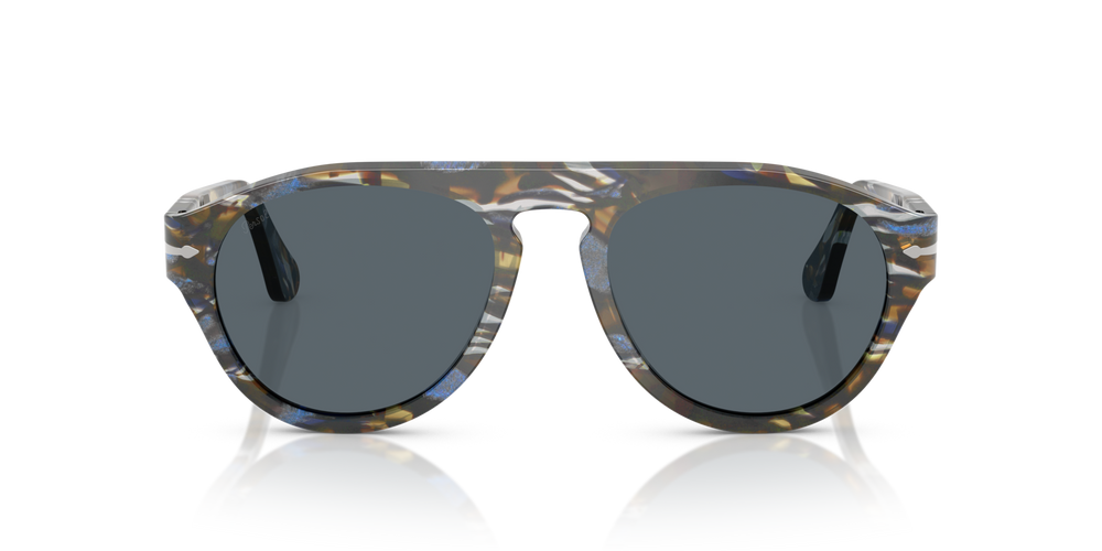 Persol PO3370S with Frost Grey/Nautical Blue Frame and Blue Lenses - Image 2