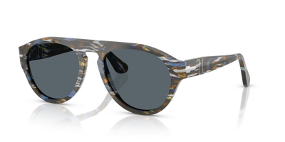 Persol PO3370S with Frost Grey/Nautical Blue Frame and Blue Lenses - Image 1