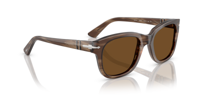 Persol PO3372S with Striped Brown Frame and Brown Lenses - Image 3