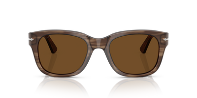 Persol PO3372S with Striped Brown Frame and Brown Lenses - Image 2