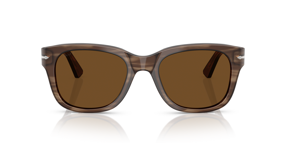 Persol PO3372S con Montatura Striato Marrone e Lenti Marrone - Immagine 2