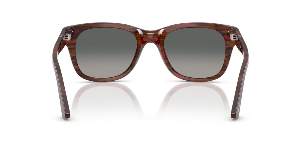 Persol PO3372S mit Striped Burgundy Gestell und Grau Gläsern - Bild 5