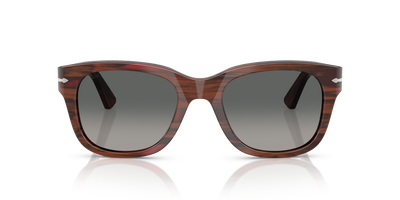 Persol PO3372S mit Striped Burgundy Gestell und Grau Gläsern - Bild 2