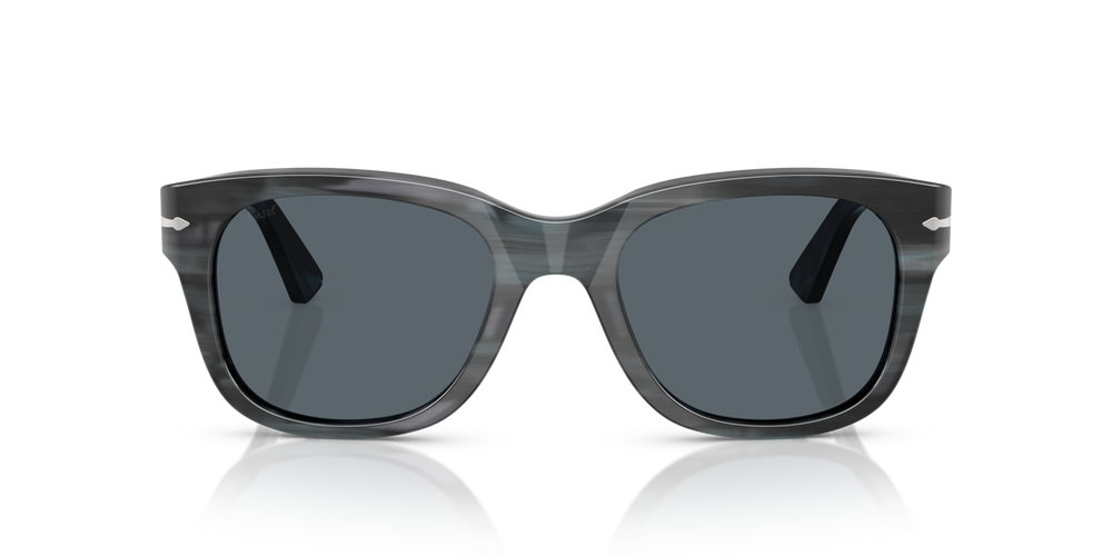 Persol PO3372S con Montatura Striato Grigio e Lenti Blu - Immagine 2