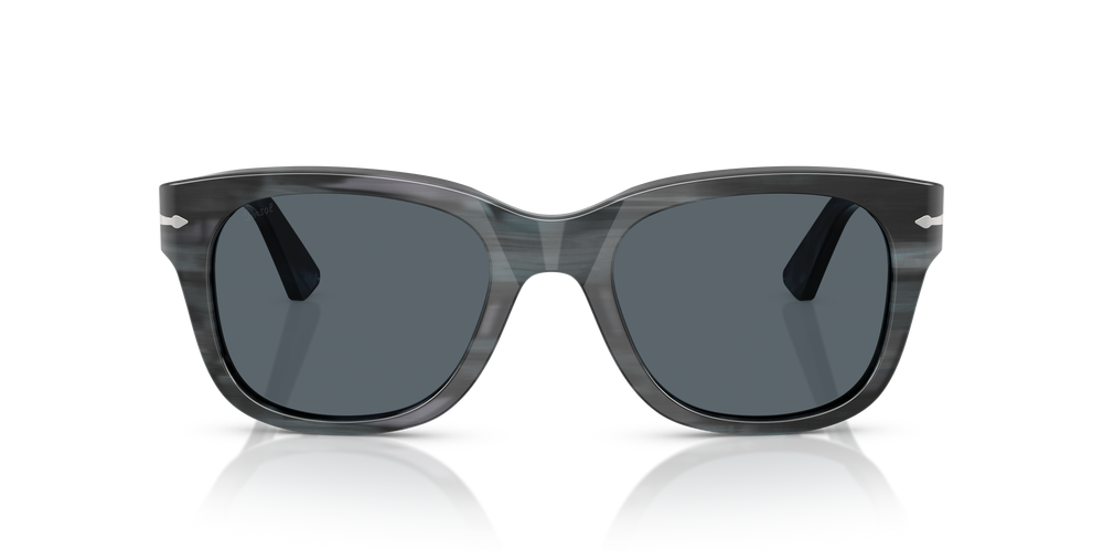 Persol PO3372S con Montatura Striato Grigio e Lenti Blu - Immagine 2