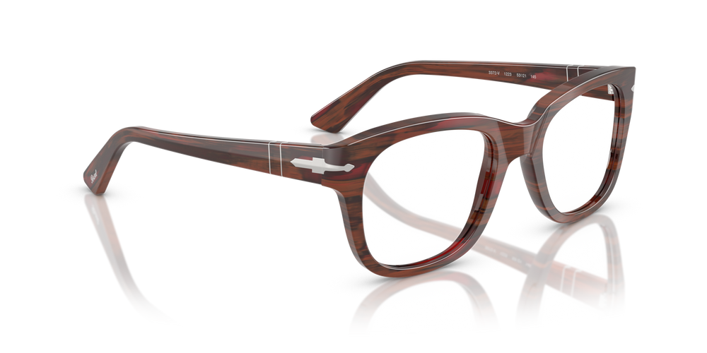 Persol PO3372V with Striped Burgundy Frame - Image 3