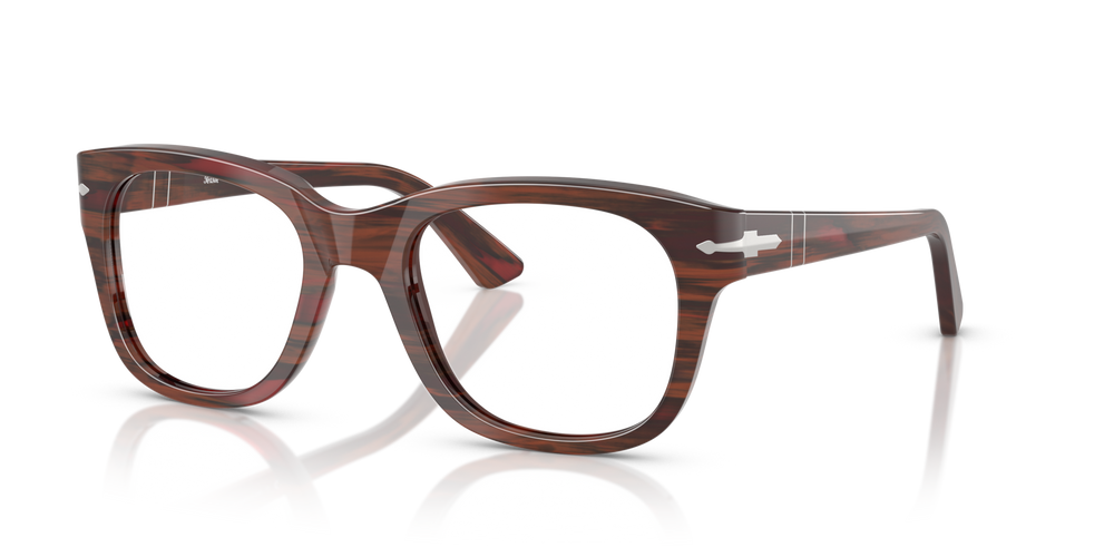 Persol PO3372V with Striped Burgundy Frame - Image 1