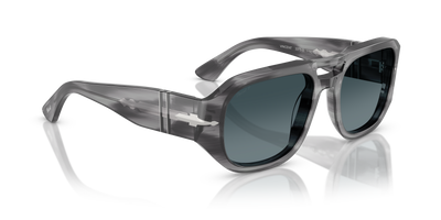 Persol PO3373S - Vincent con Montatura Striato Grigio e Lenti Blu - Immagine 3