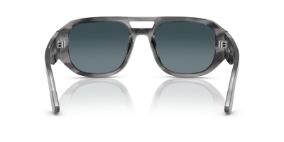 Persol PO3373S - Vincent con Montatura Striato Grigio e Lenti Blu - Immagine 5