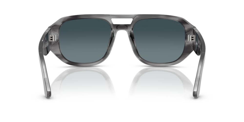 Persol PO3373S - Vincent con Montatura Striato Grigio e Lenti Blu - Immagine 5