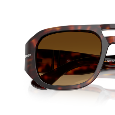 Persol PO3373S - Vincent avec Monture Havana et Verres Brun – Image variante