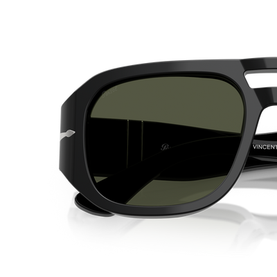 Persol PO3373S - Vincent with Black Frame and Green Lenses – Variant Image