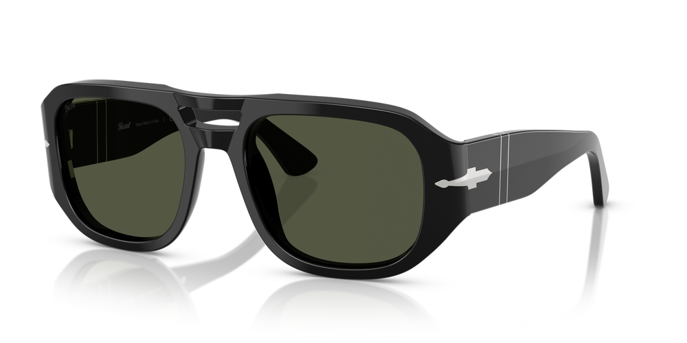 Persol PO3373S - Vincent with Black Frame and Green Lenses - Image 1
