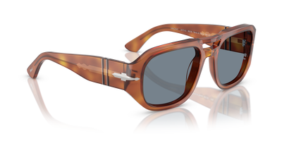 Persol PO3373S - Vincent avec Monture Terre de Sienne et Verres Bleu - Image 3