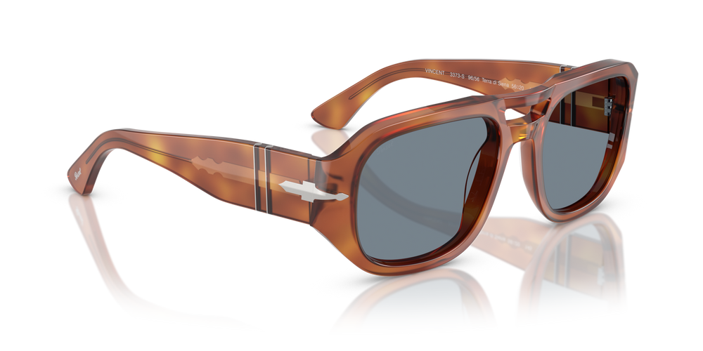 Persol PO3373S - Vincent with Terra Di Siena Frame and Blue Lenses - Image 3