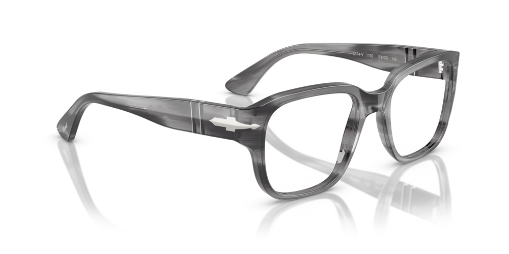 Persol PO3374V avec Monture Rayé Gris - Image 3