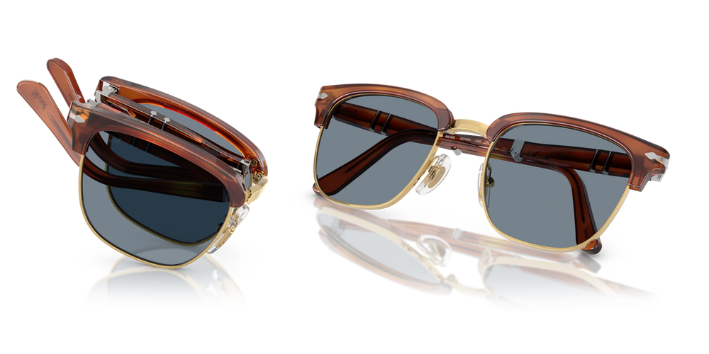 Persol PO3375S con Montatura Terra di Siena e Lenti Blu - Immagine 7