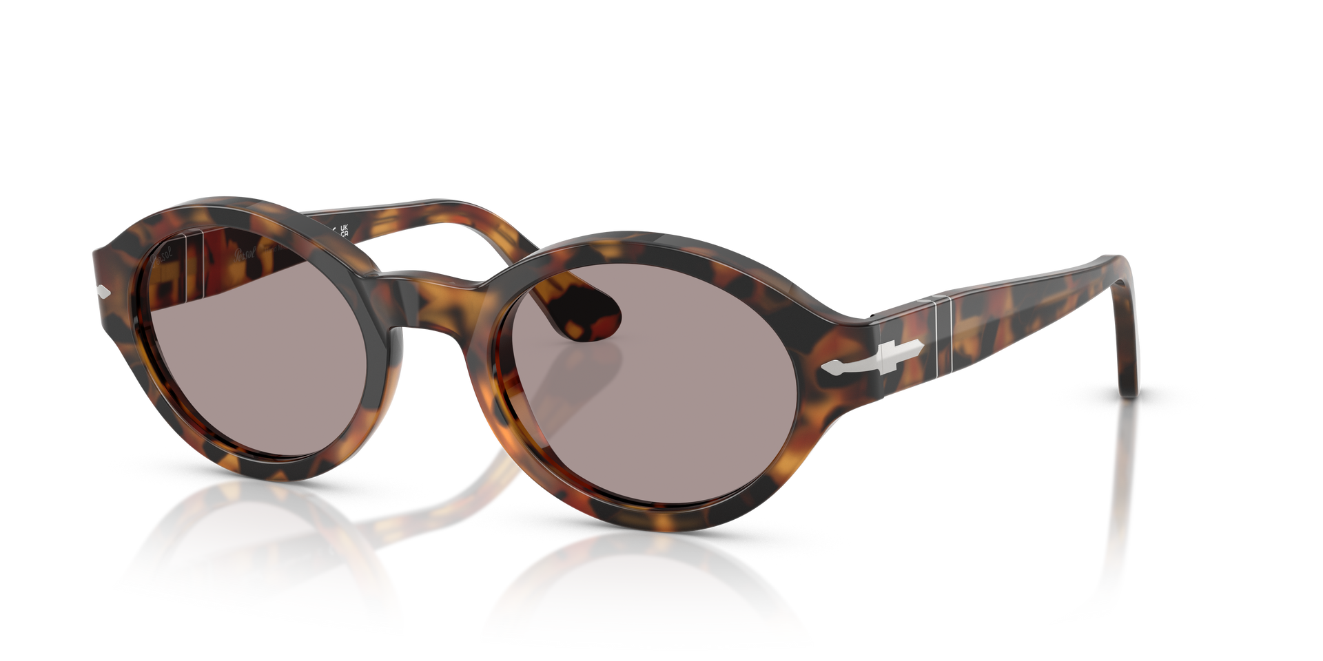 Made in ITALY PRT ８面 ボタニカルミラー Persol PO3378S - Loris with Madreterra Frame and Violet Lenses