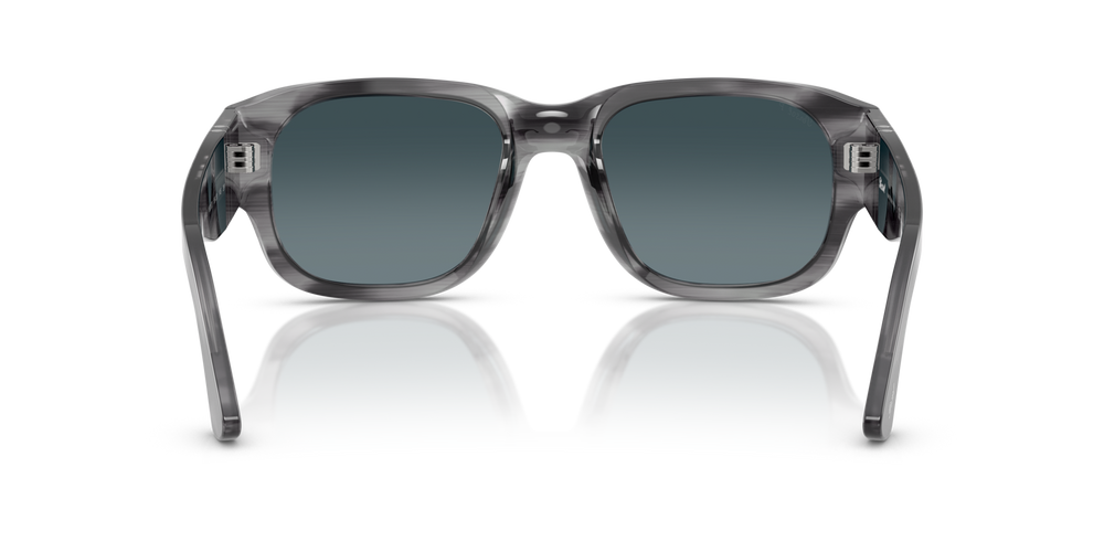 Persol PO3380S con Montatura Striato Grigio e Lenti Blu - Immagine 5